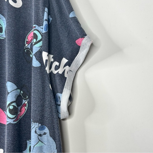 Disney Lilo Stitch Short Cuffed Sleeves T Shirt Tie Front - Picture 4 of 7
